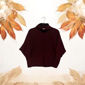 For The Republic Deep Burgundy Turtleneck Sweater